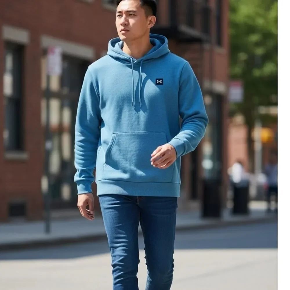Under Armour Men's Sky Blue Long Sleeve Hoodie - Size: Large